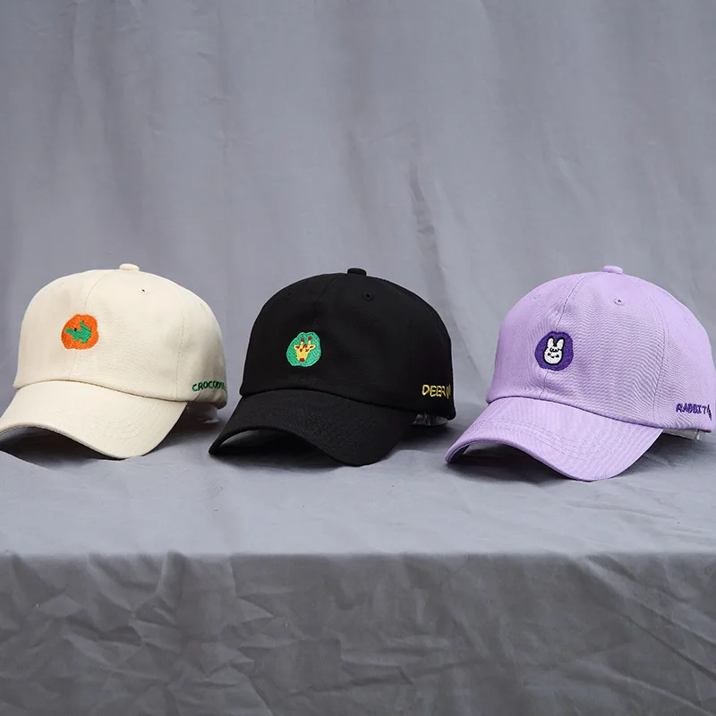 

Cartoon Animal Embroidered Women's Baseball Cap For Men Female Kpop Cute Summer Snapback Sun Protection Hip Hop Caps Trucker Hat