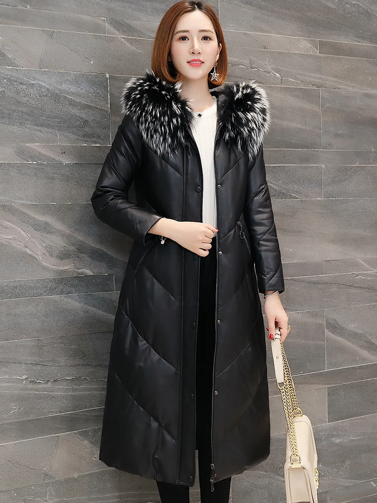Пальто из овчины куртка натуральной кожи пальто осенне-зимняя женская одежда 2020