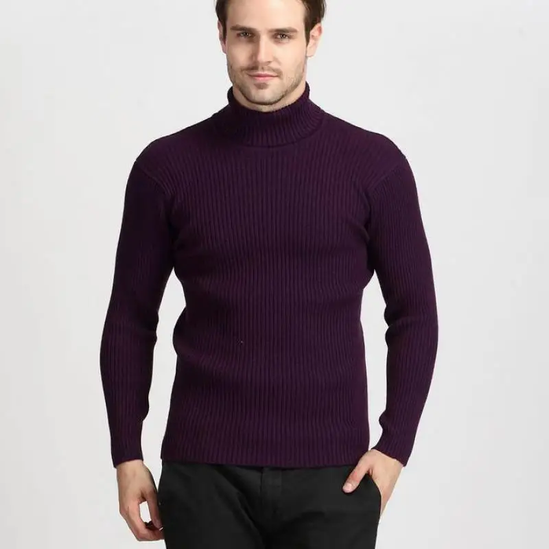 Зимние толстые теплые кашемировые Мужская водолазка мужские s свитера Slim Fit пуловеры мужские классические шерстяные трикотажные пуловеры Pull Homme