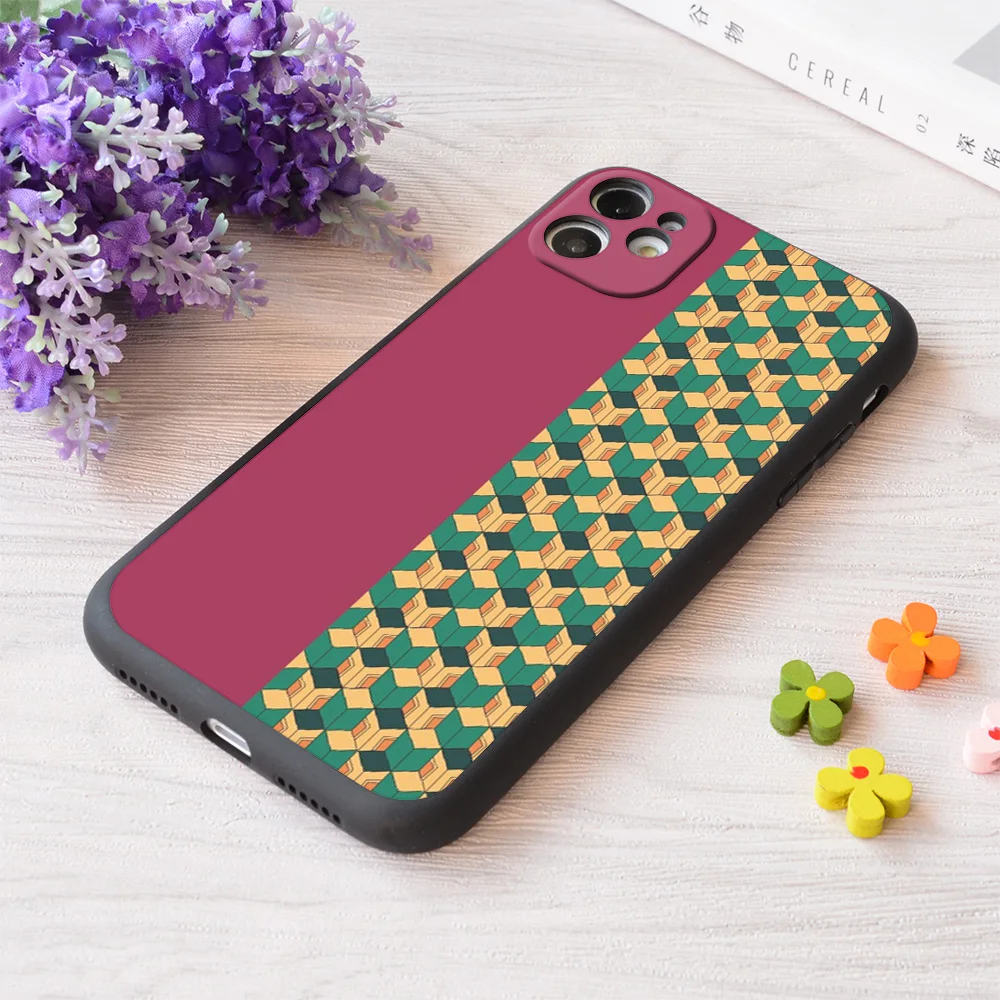 

For iPhone Tomioka Pattern Print Soft Matt Apple Case
