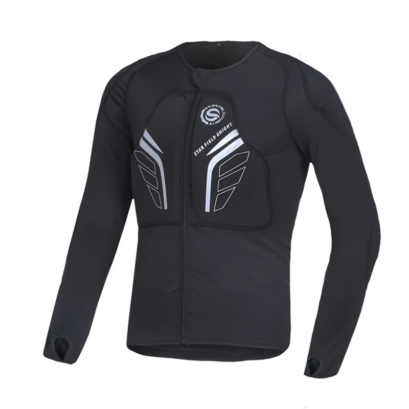 Armor Black White WOSAWE мотоциклетные мужские защитные куртки высокая видимость светоотражающие плечевые мотокроссы Защита тела задняя защитная Экипировка куртки - Цвет: Armor Black White