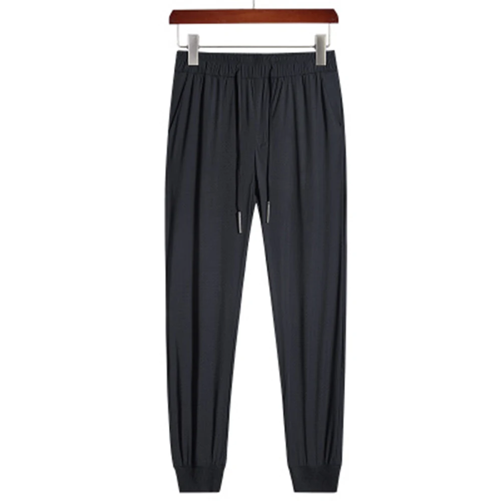 

Men mesh quick-drying pure color fitness ankle pants men leisure elastic waist harlan street pants and mast yards sweatpants