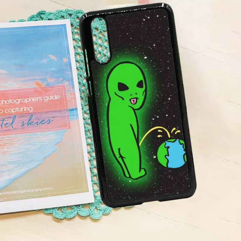 

Funny cute alien cartoon pattern Phone Case PC for iPhone 11 12 pro XS MAX 8 7 6 6S Plus X 5S SE 2020 XR