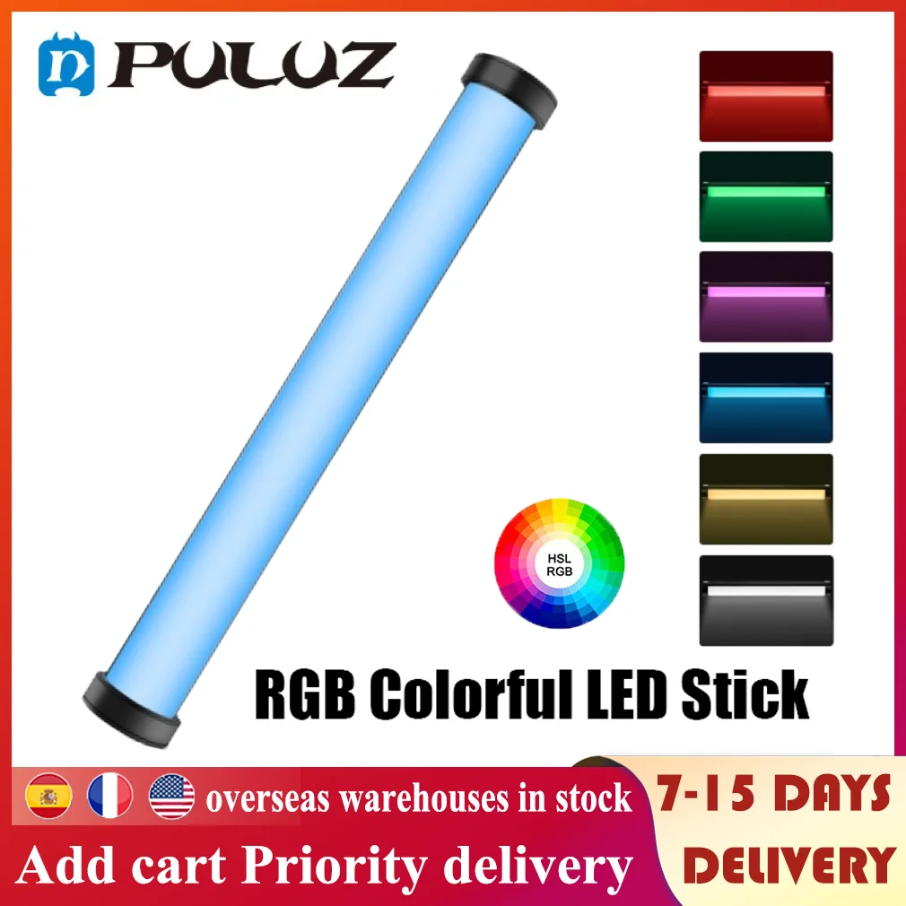 

Ручной светодиодный светильник PULUZ RGB, перезаряжаемый светильник для фотосъемки, портативный магнитный светильник для фотографий