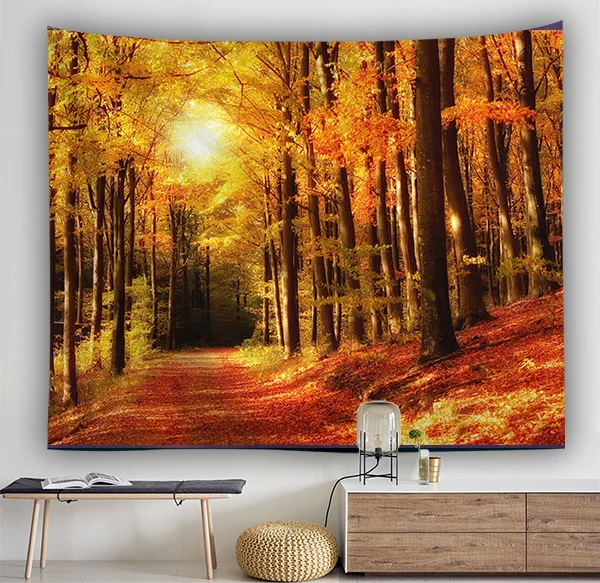 

Nature Landscape Tapestry Tree Mandala Wall Carpet Hanging Wall Tapestries Psychedelic Forest Boho Home Decor Dorm Headboard Rug