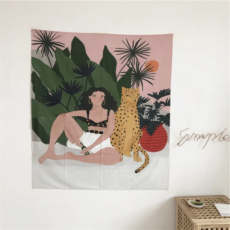 Оригинальный дизайн скандинавский гобелен с переливающимся фоном прикроватный