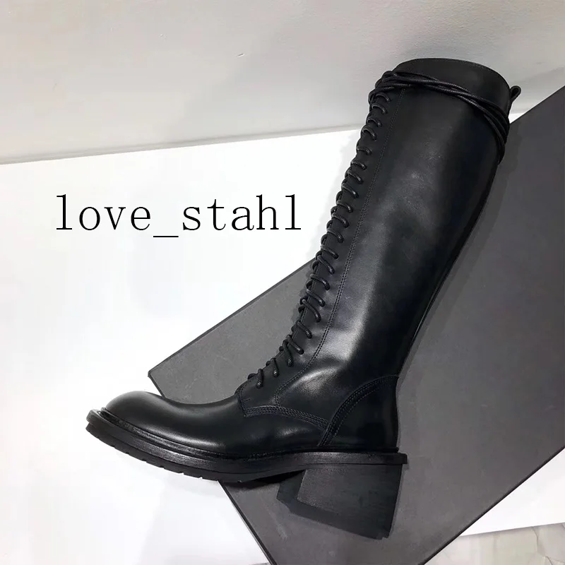 Женские сапоги на шнуровке lovestahl woemn роскошные импортные до колена из воловьей