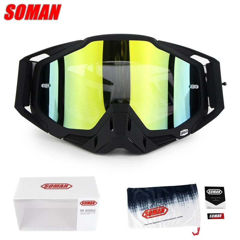 Оригинальные очки для мотокросса SOMAN Gafas MX внедорожные шлемы езды на велосипеде