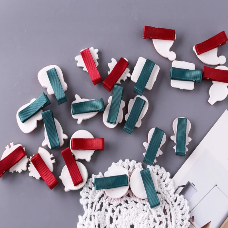 2Pcs Women Girls Cute Christmas Hairpins Hair Clip Bands Cartoon Headwear Kids Barrettes Charm Jewelry Gift Accessories |