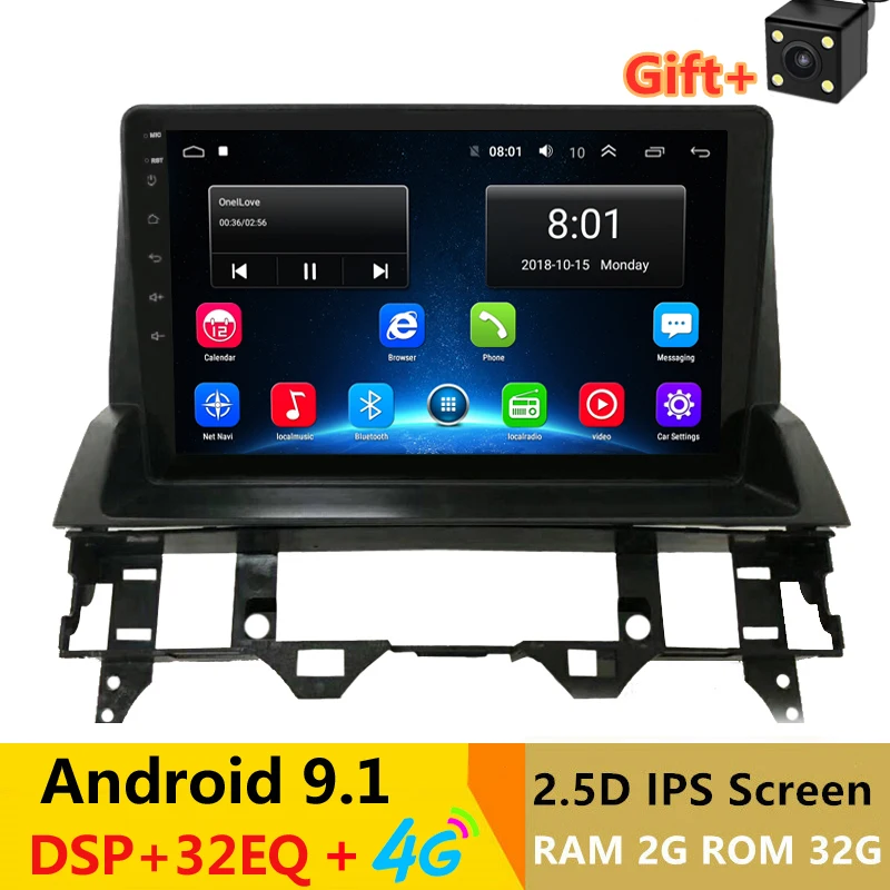 Автомобильный DVD плеер 10 1 &quot Android 9 GPS для старой Mazda 6 2002 2003 2007 2008 аудио радио стерео