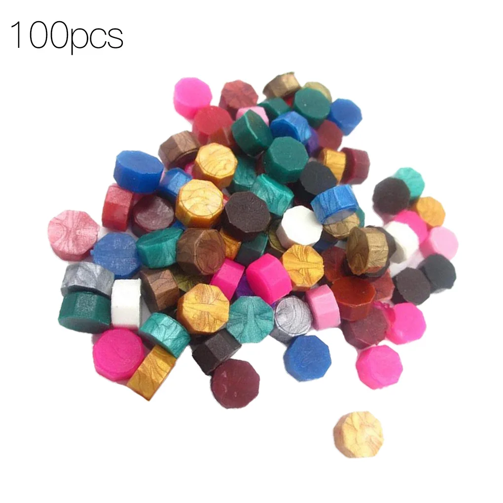 

100Pcs Sealing Wax Bead Handmade Retro Wax Stamp Bead Envelope Invitation DIY Handmade Stamp Wax Sealing Tool