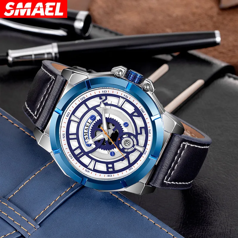 

New Men's Watch Vintage Business Quartz Watch Genuine Leather Men's Water-Proof Watch pretty watch