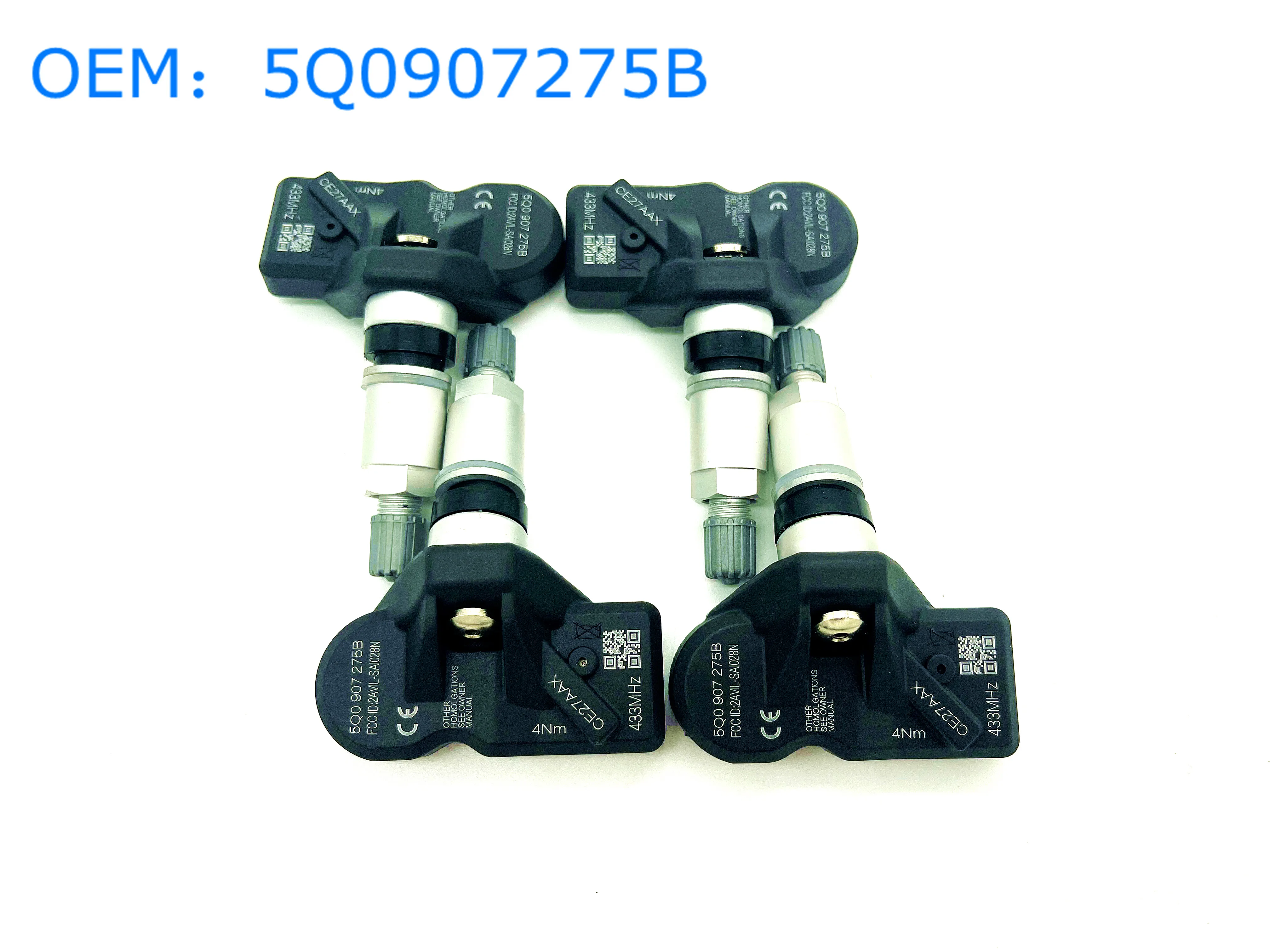 

New 4Pcs Tire Pressure Sensor Monitoring System TPMS 5Q0907275B For AUDI RS3 BENTLEY Bentayga PORSCHE VOLKSWAGEN Beetle Golf Eos