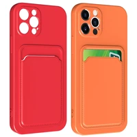 shockproof fine hole phone case for iphone 12mini 12 11 pro max x xs xr 7 8 plus se 2020 soft silicone wallet cover card holder