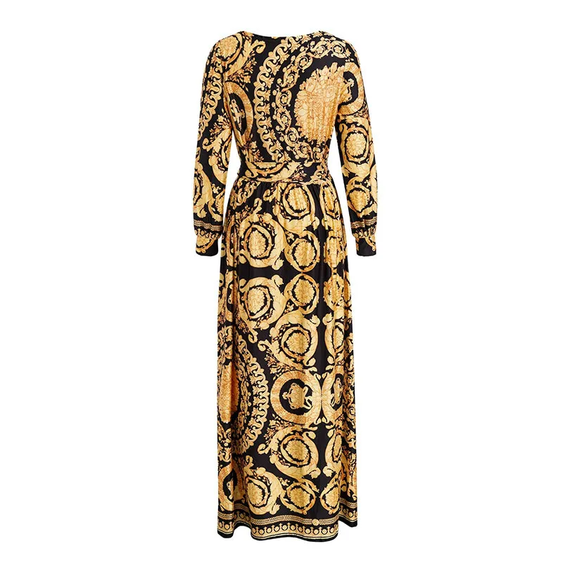 Женское винтажное платье макси Xnxee элегантное свободное в стиле бохо с длинным