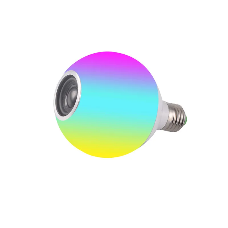 RGB белый E27 умная музыкальная лампочка светодиодный bluetooth динамик с 24 кнопками