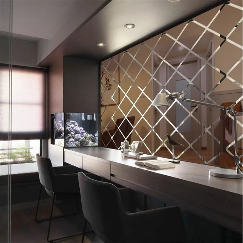 3D зеркала Алмазная наклейка на стену настенные наклейки съемные вечерние