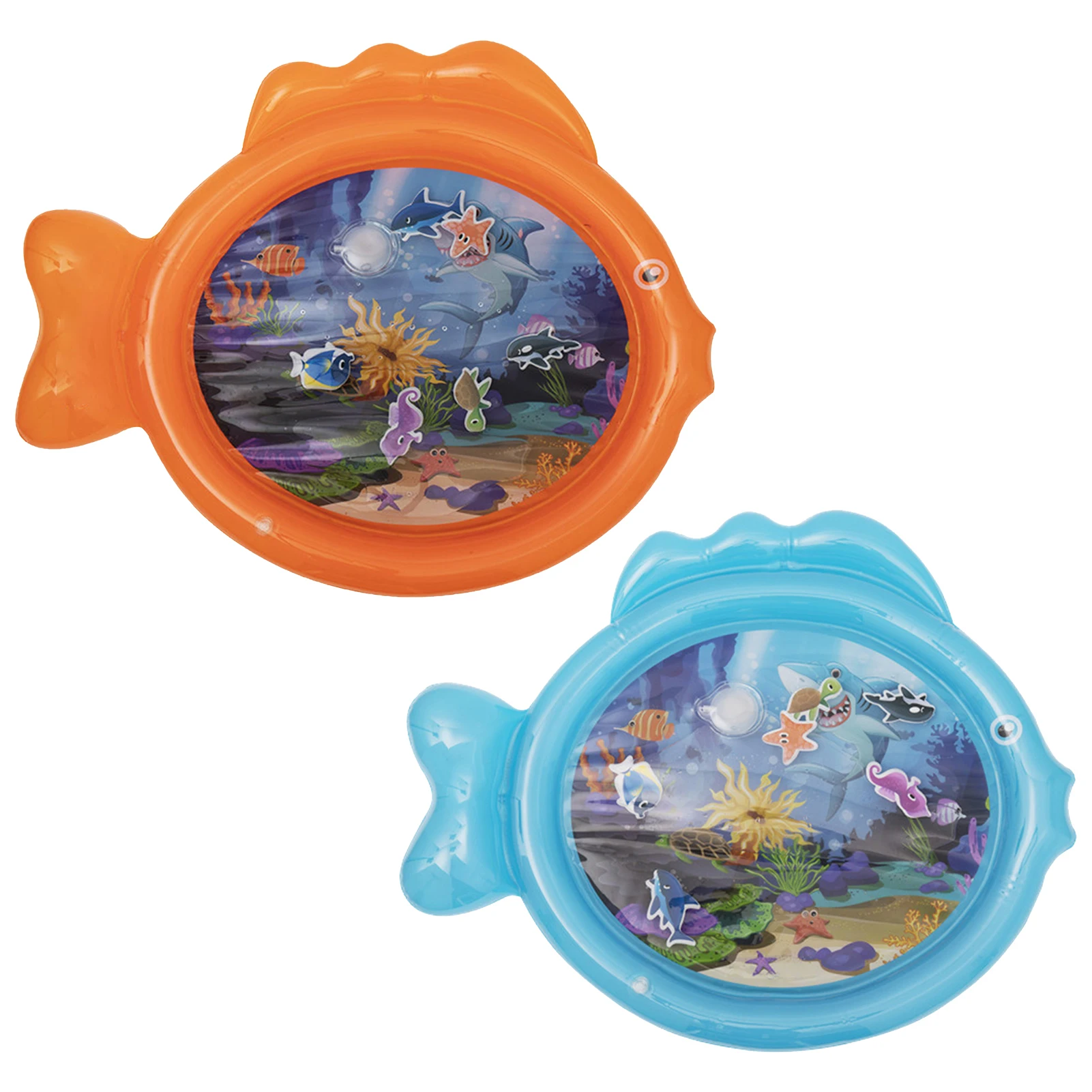 

Детский водонепроницаемый игровой коврик в форме морской черепахи, надувной прочный и герметичный игровой коврик для живота, игрушка для м...