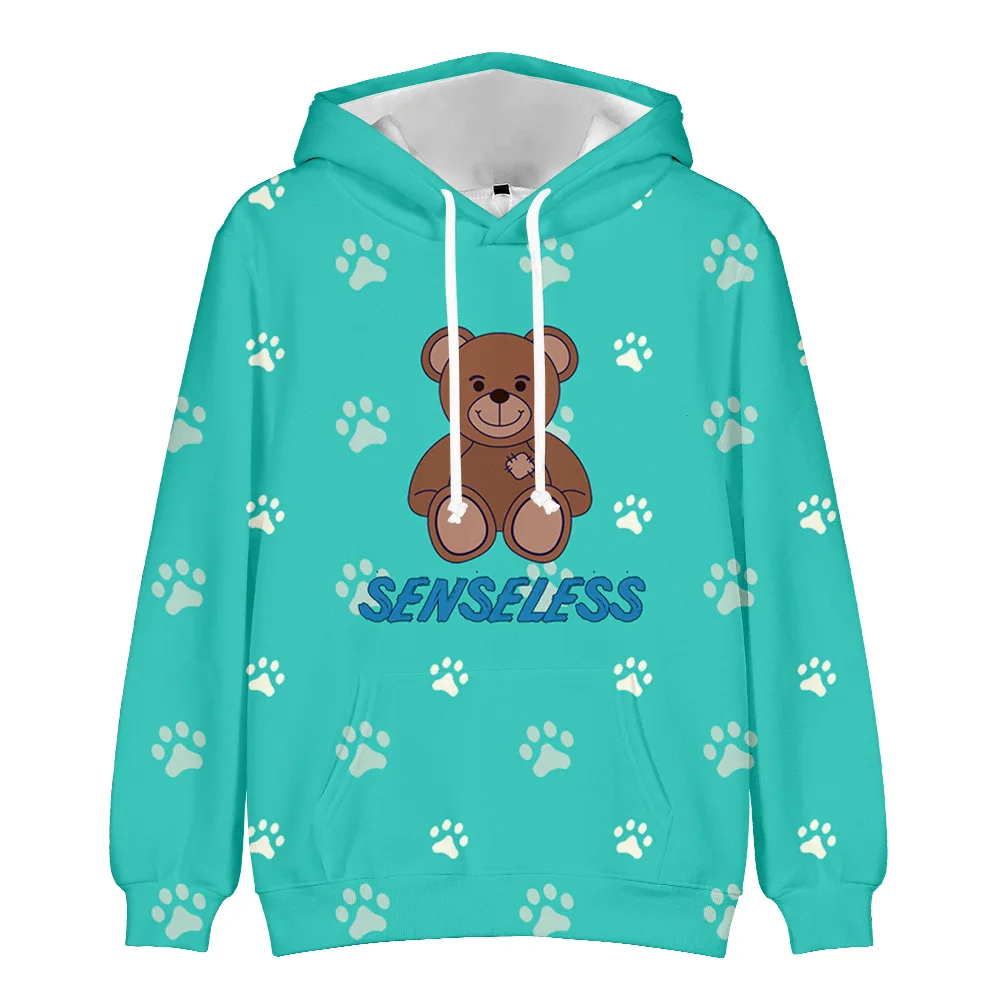 

2021 Creative Oversized Men Women 3D Print Hoodies Fashion Men's Causal Arrival Little Bear Hoodies Tracksuit Kids Sweatshirts