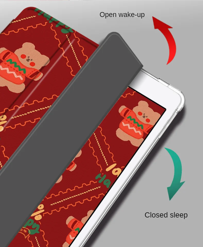 

Little bear cartoon Book pen slot type protective case for apple iPad Air 4/Pro 11 2020 Drop resistance for iPad 2020 10''2 Case