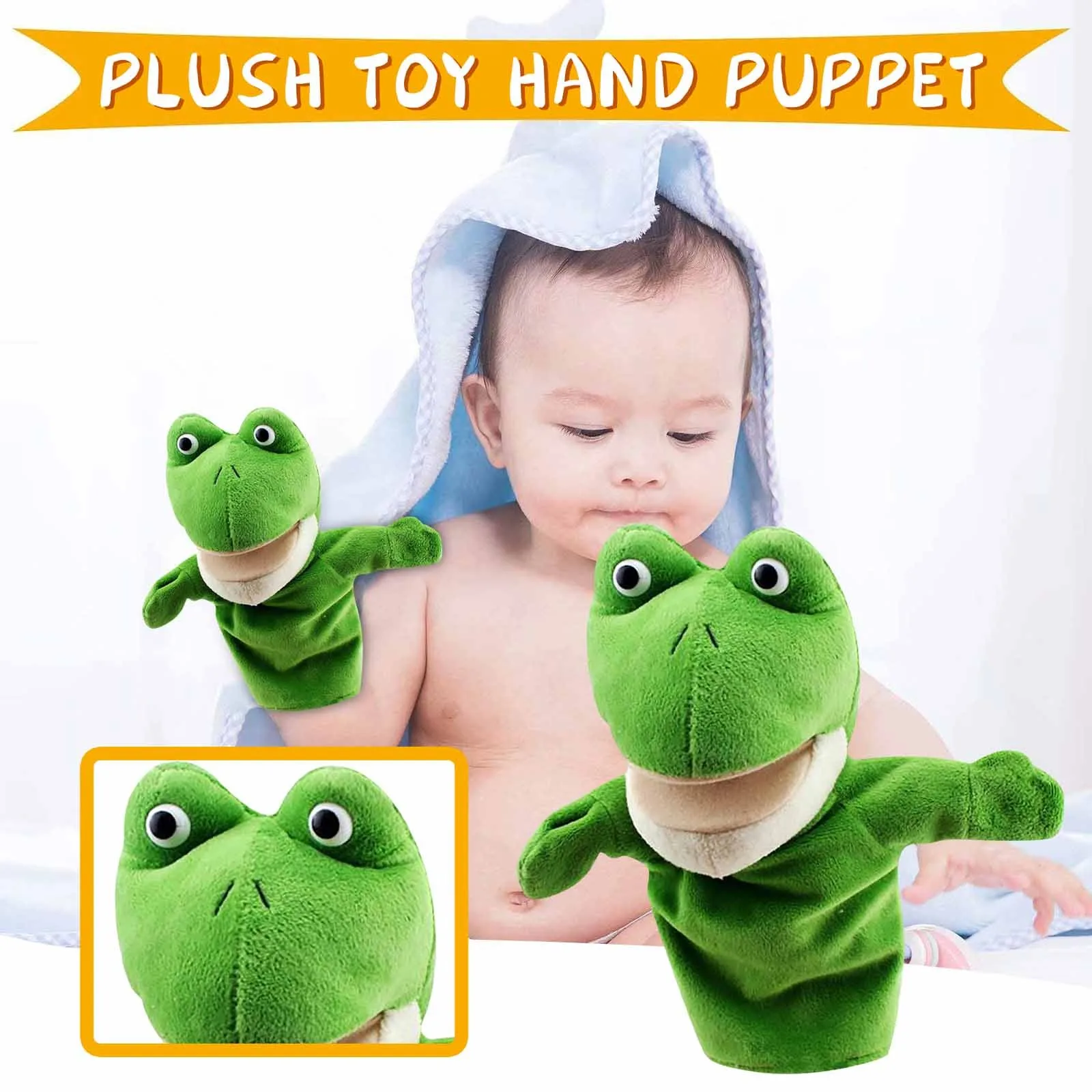 

Lovely Cartoon Animals Parent-Child Plush Toys Mouth Can Start Puppet Filled Plush Washable Comfortable Christmas gift Clear