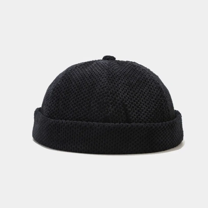 

Cotton plain melon leather hat landlord hat spring and summer all-match solid color Japanese yuppie hat without eaves flanging l