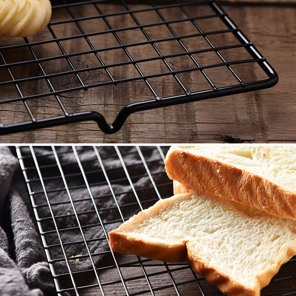 

Carbon Cooling Tray Non-Stick Steel Cooling Encryption Cake Bread Biscuit Pizza Display Rack For Kitchen Baking Ware Tools