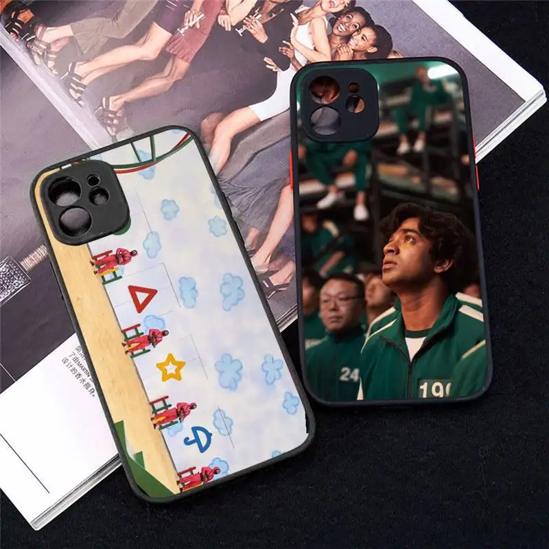 

Stars Squid Game Lee Jung Jae Phone Case Matte Transparent for iPhone 7 8 11 12 s mini pro X XS XR MAX Plus Clear mobile bag