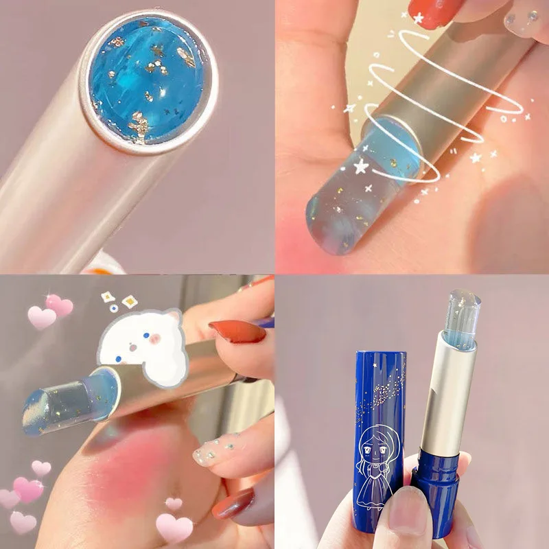 

NEW Fashion Gold Leaf Jelly Moisturize Lipstick Makeup Temperature Color Change Lip Balm Long-lasting Nourish Lips Dropshipping