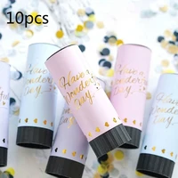 10pcs confetti cannons party poppers wedding streamers air compressed confetti handheld graduation wedding party supplies