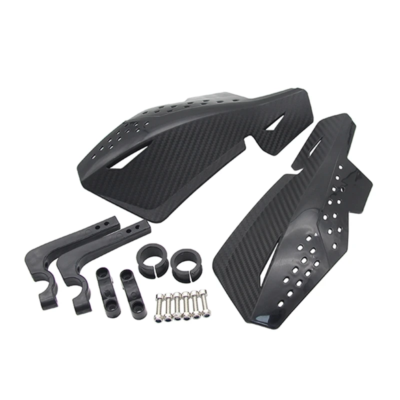 

1Pair Motorcycle Hand-Guards 7/8 inch Handlebar Handguard Handle Protector Bike Brush Wind Guard (Carbon Fiber Style)