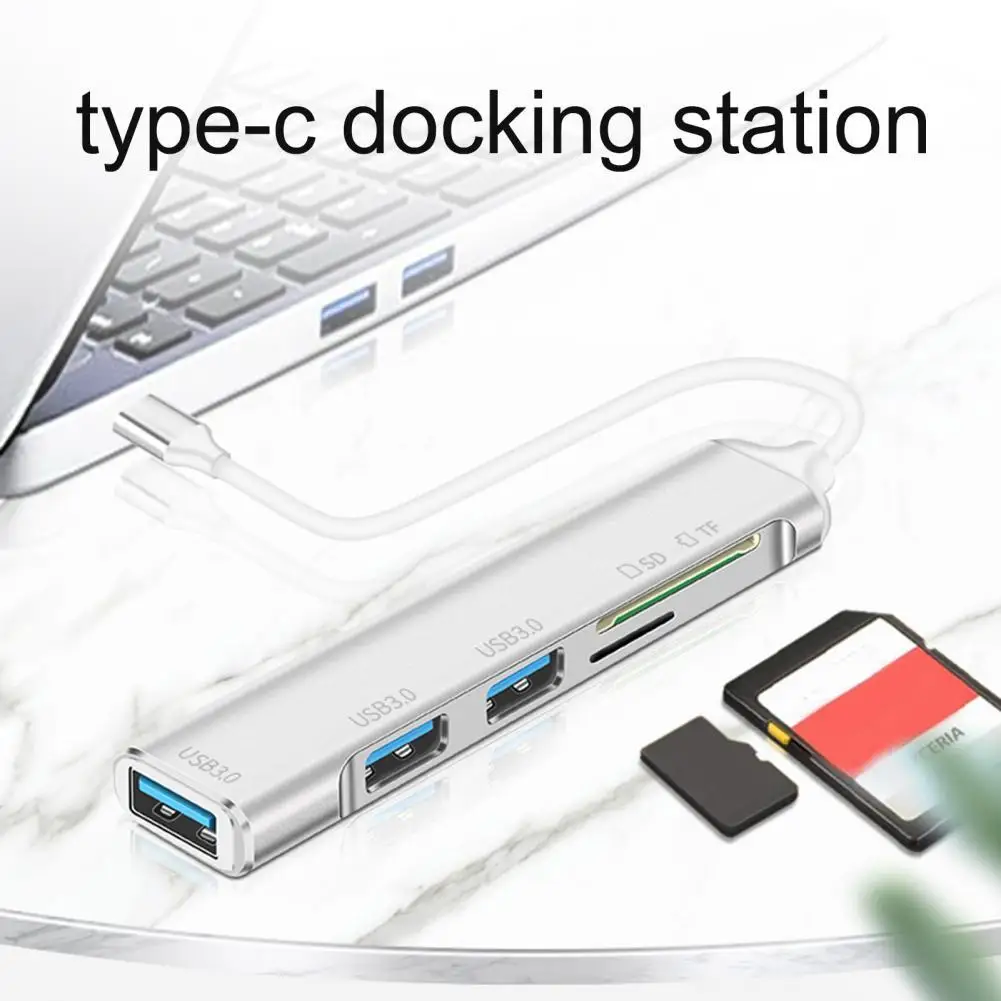 

Usb-концентратор 5-в-1 с разъемом для SD/TF-карт, USB 3,0