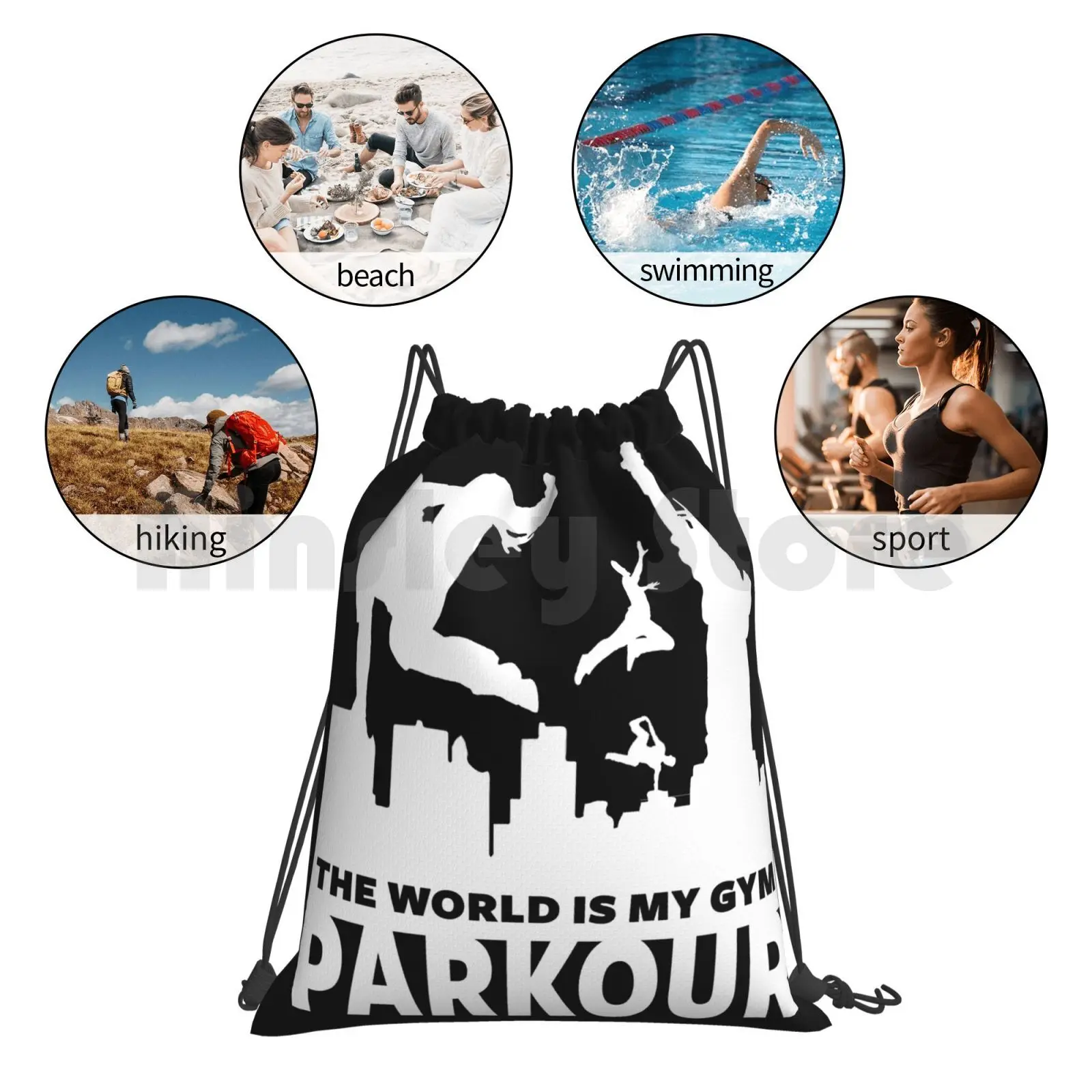 Паркур-трекер рюкзак на шнурке сумка для верховой езды альпинизма тренажерного