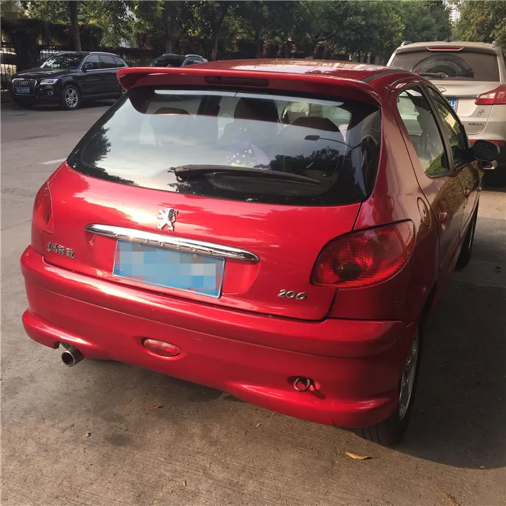 Для Peugeot 206 спойлер высокого качества ABS Материал заднее крыло автомобиля праймер