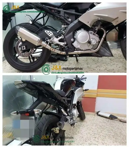 Мотоцикл изменение полная система Соединительная труба для YAMAHA YZF R15 MT-15 MT125 R125 MT15