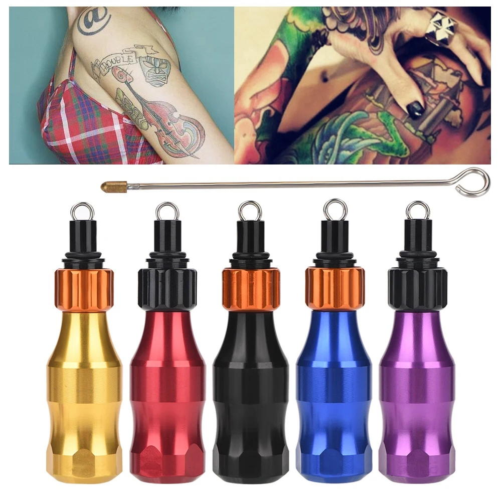 

5Colors Adjustable Aluminium Tattoo Cartridge Grip Tubes Needle Bar for Tattoo Gun Machine