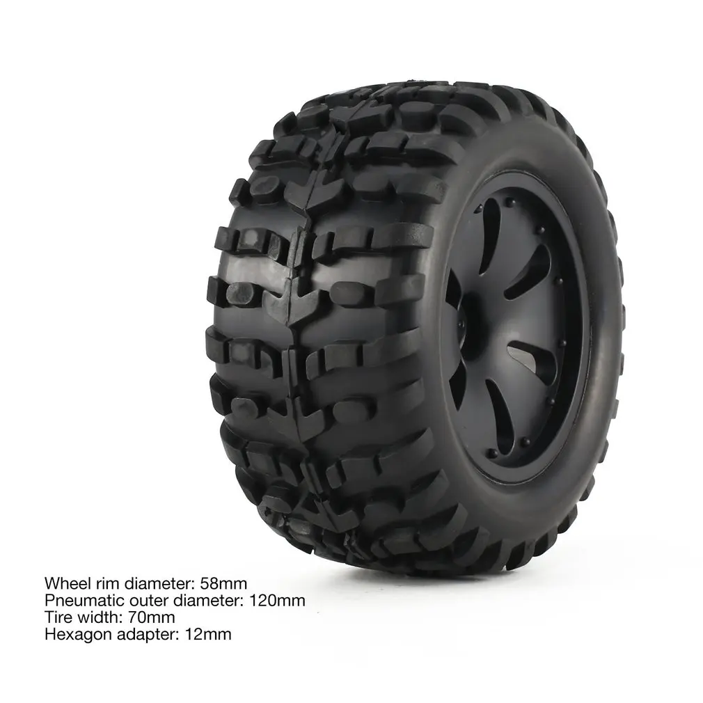 1 пара 1:10 шина для радиоуправляемого автомобиля Monster Truck обода колеса высокой