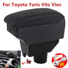 Подлокотник для Toyota Yaris, Vitz, Vios 2011-2017, двухслойный, большой, центральный, с подстаканником, пепельницей, зарядка через USB