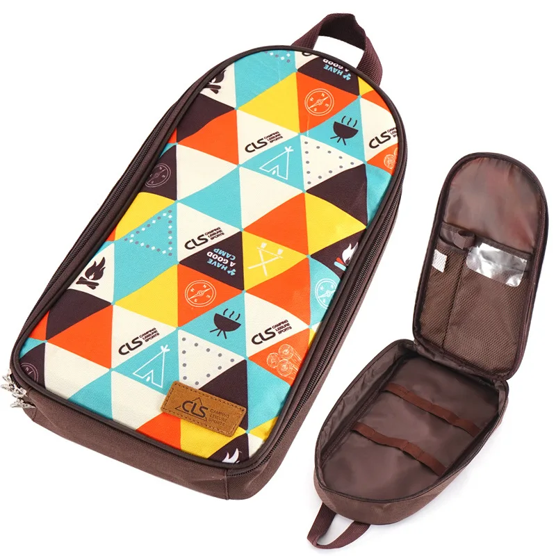 Outdoor Camping Travel Cooking Utensils Organizer Travel Storage Bag Portable Pouch for BBQ Camp Cookware Kitchen Kit