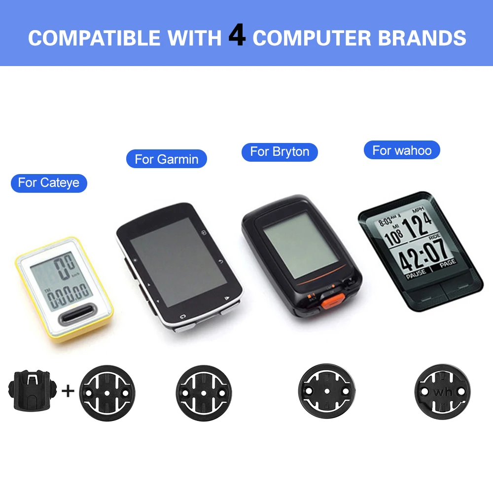 Регулируемый держатель для крепления на руль велосипеда с 4 адаптерами Garmin Bryton