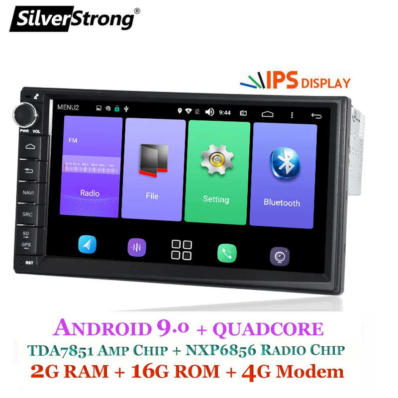 SilverStrong Android9 1Din " Универсальный Автомобильный dvd радио Мультимедиа Bluetooth gps Навигация стерео MirrorLink 707M3