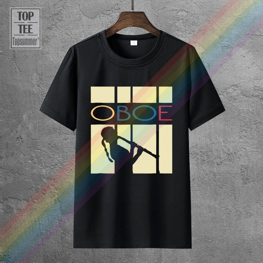 Футболка в винтажном стиле с принтом гобоя | Мужская одежда