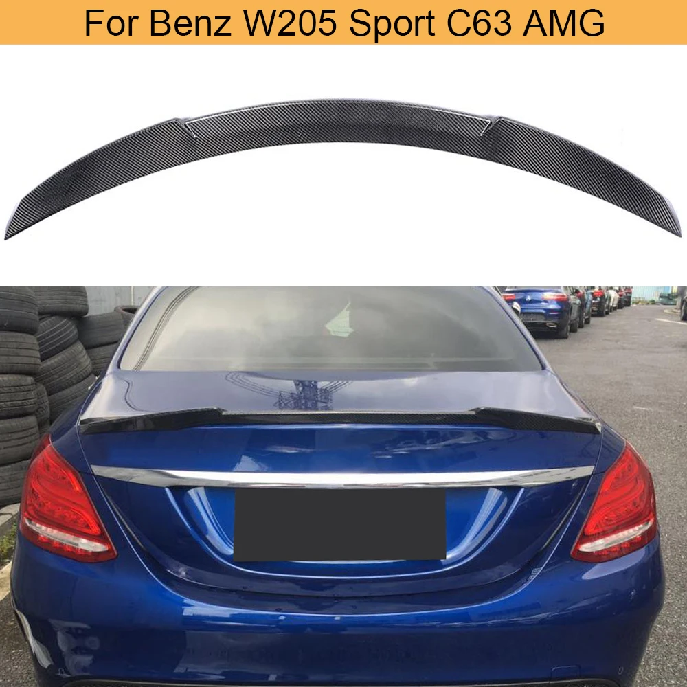 

Carbon Fiber Rear Trunk Wing Spoiler For Mercedes Benz C Class W205 C63 AMG C180 C200 C250 Sedan 4 Door 2015 - 2017 Rear Spoiler