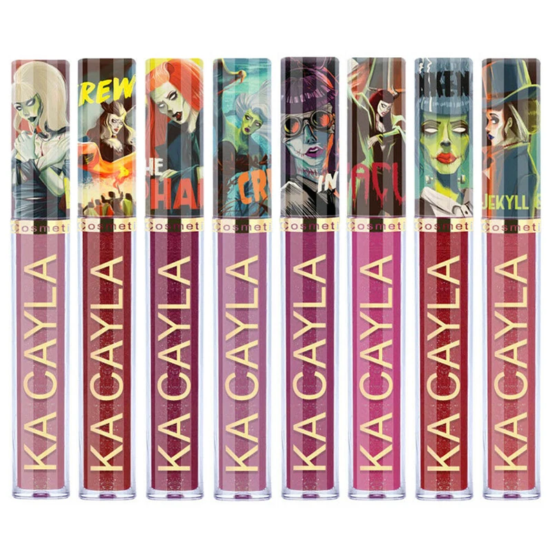 Металлический водостойкий блеск для губ жидкая помада блестящая Мерцающая