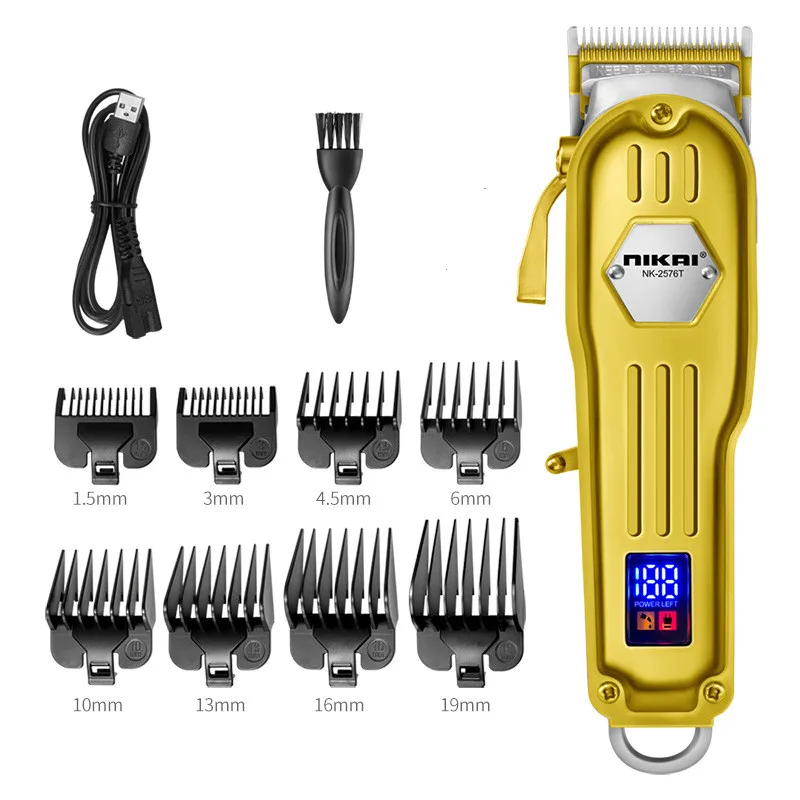 

nikai LCD hair trimmer electric hair clipper USB rechargeable hair clipper oilhead clipper hair carving haircut machine