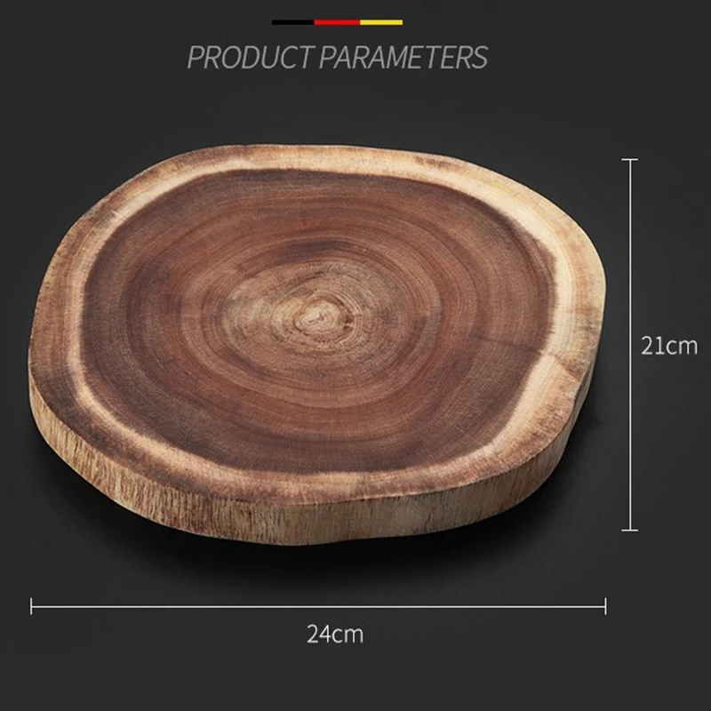 

1pc Log Cutting Board, Cutting Board, Cutting Fruit Board, Thickened Wooden Cutting Board, Household Cutting Board