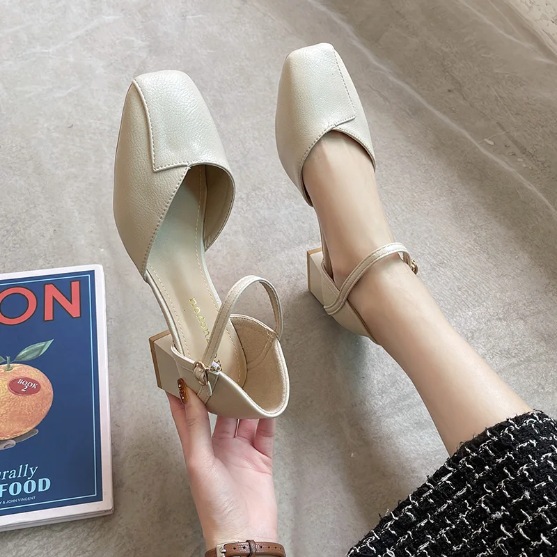 

Buckle Strap Black Platform Sandals Suit Female Beige 2021 Women's Summer Heels Clear Shoes Med Espadrilles Nude New Girls Comfo