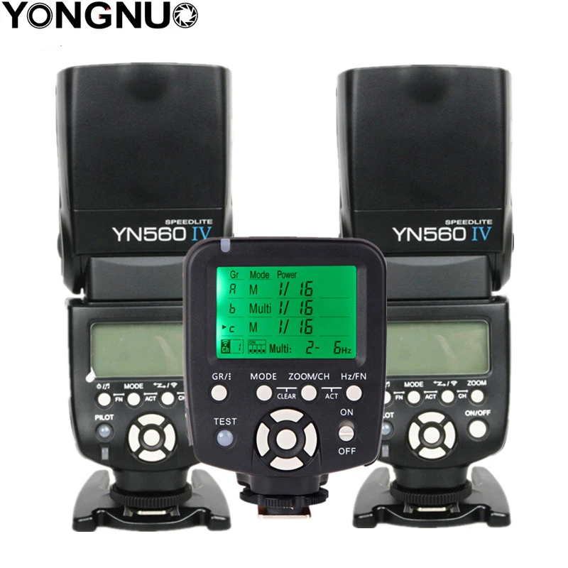 Беспроводной контроллер вспышки YongNuo YN560 IV 560IV + YN560TX для цифровых зеркальных камер