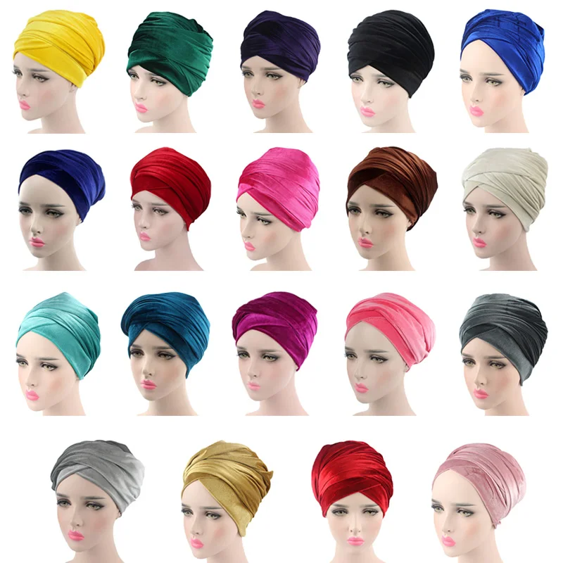 Женские мусульманские хиджабы шляпа длинный хвост банданы шапка-тюрбан