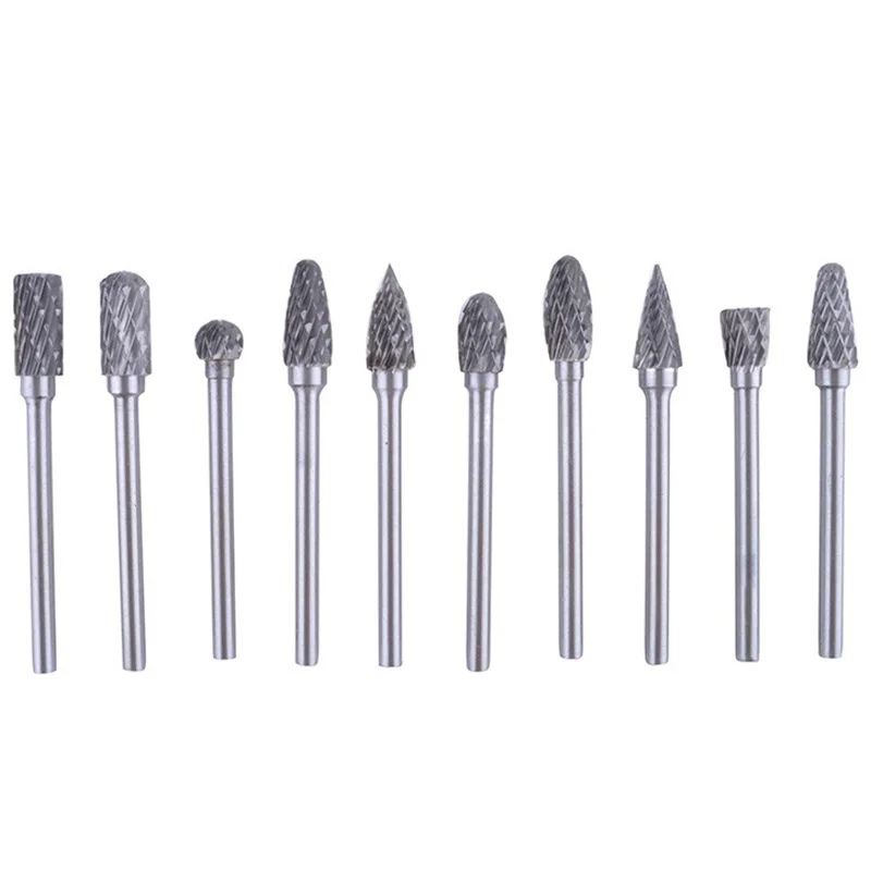 Promotion! Double Thread Tungsten Steel Drill Bit Rotary Burr Grinding m Handle Electric Grinder Accessories Head | Инструменты